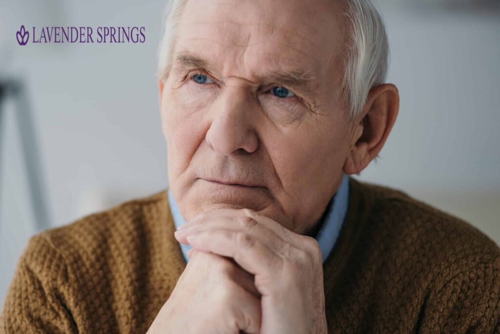 Senior man in Assisted living