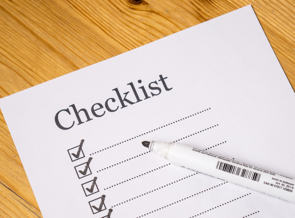 assisted living checklist